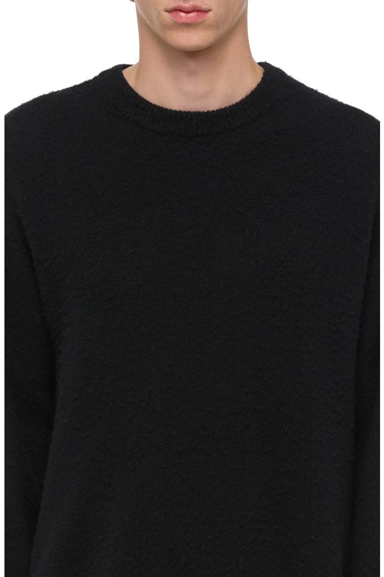 Brushed Wool & Cashmere Sweater, Alternate, color, BLACK
