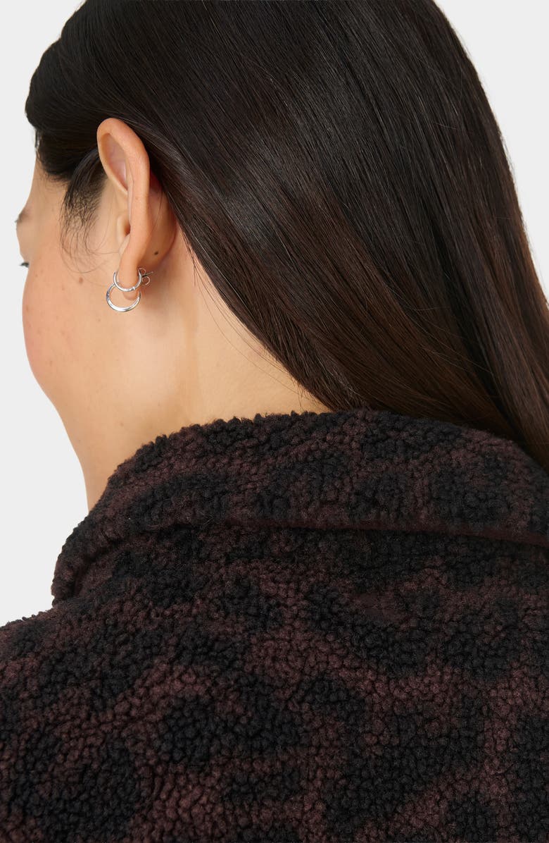 Sweaty Betty Leopard Print Fleece Jacket, Alternate, color, Large Brown Leopard Print