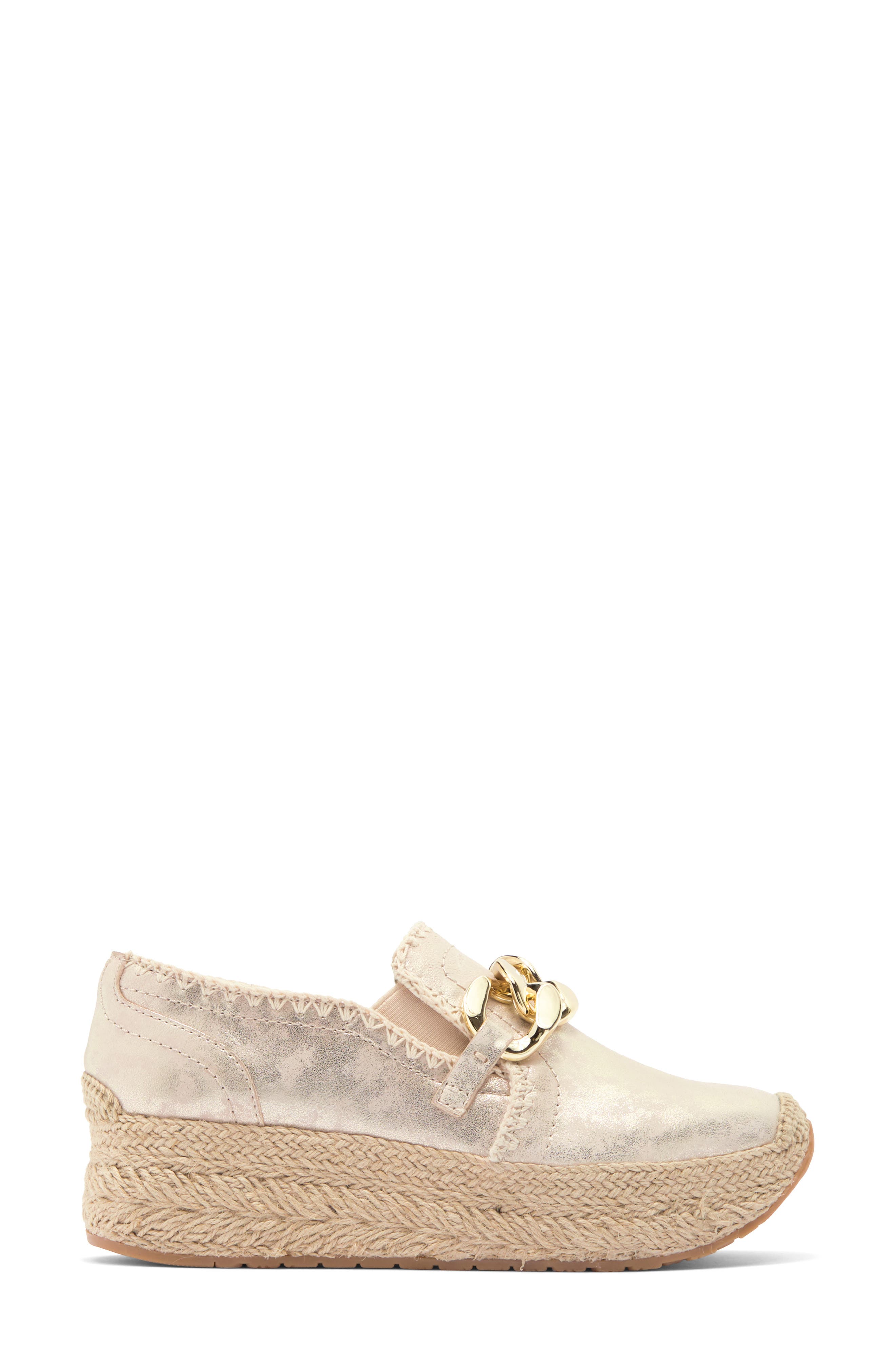 Jhenee Platform Slip-On Sneaker, Alternate, color, LIGHT GOLD NUBUCK