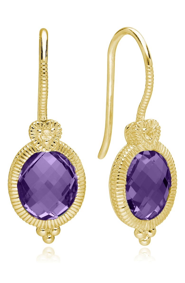 Judith Ripka Oval Stone Drop Earrings, Main, color, 