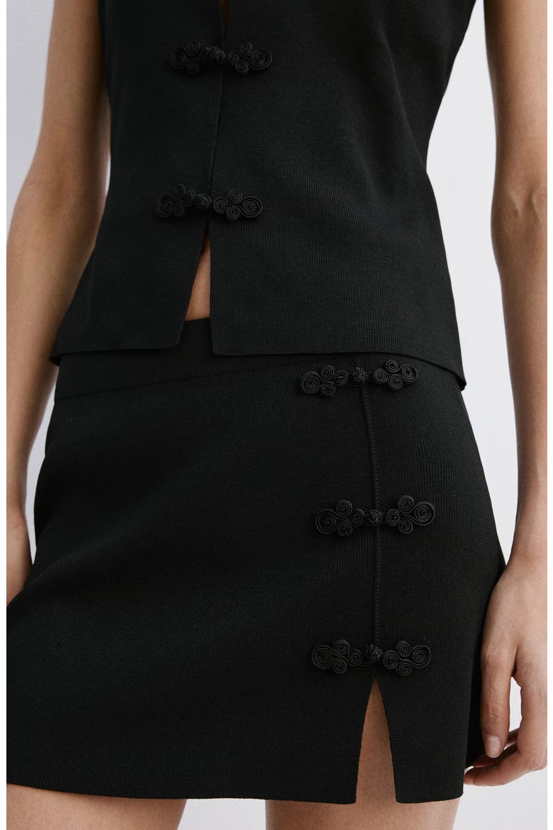 Side Slit Miniskirt, Alternate, color, BLACK