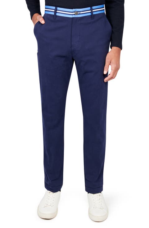Slim Fit Solid Cotton Stretch Pants