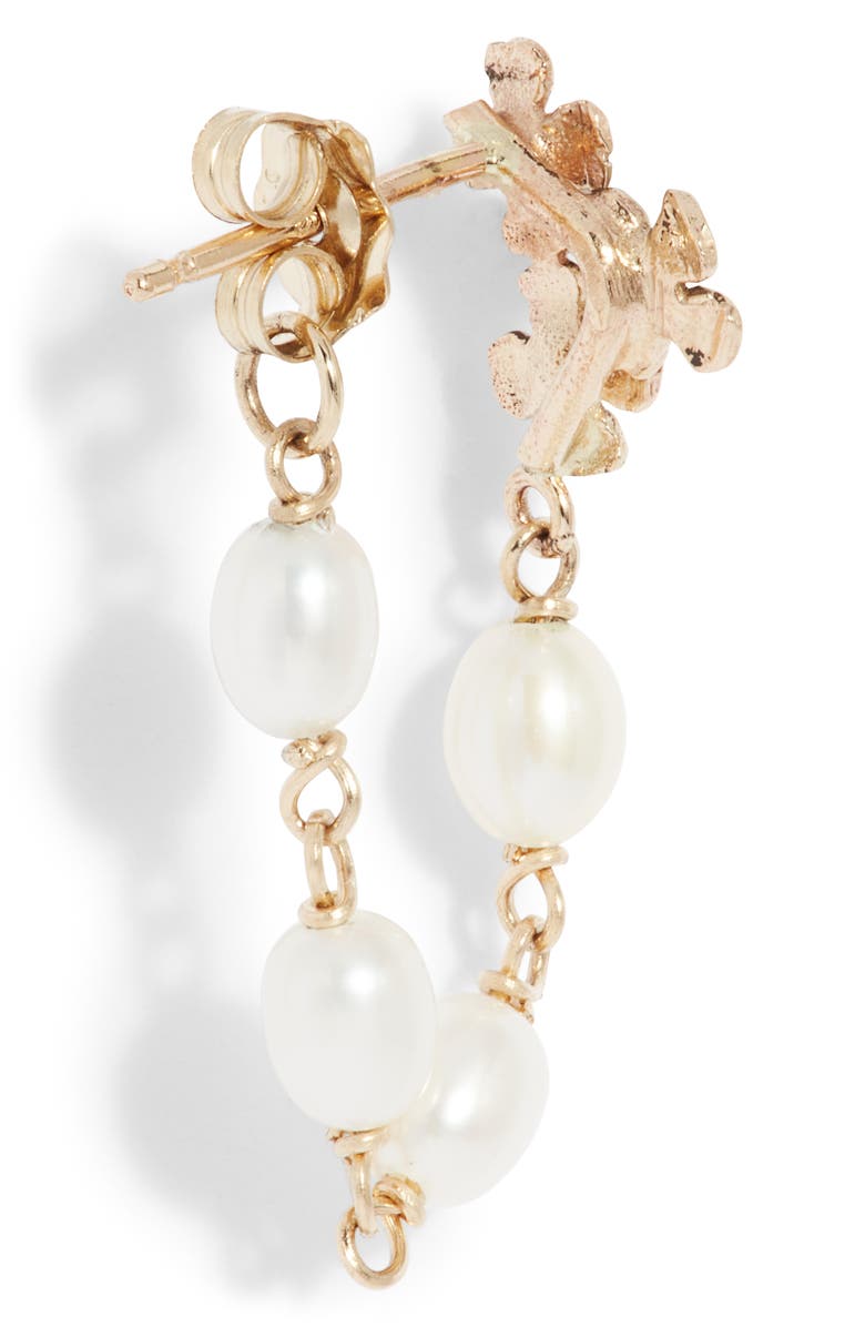 Poppy Finch Blossom Keshi Pearl Wraparound Hoop Earrings, Alternate, color, 14K Yellow Gold