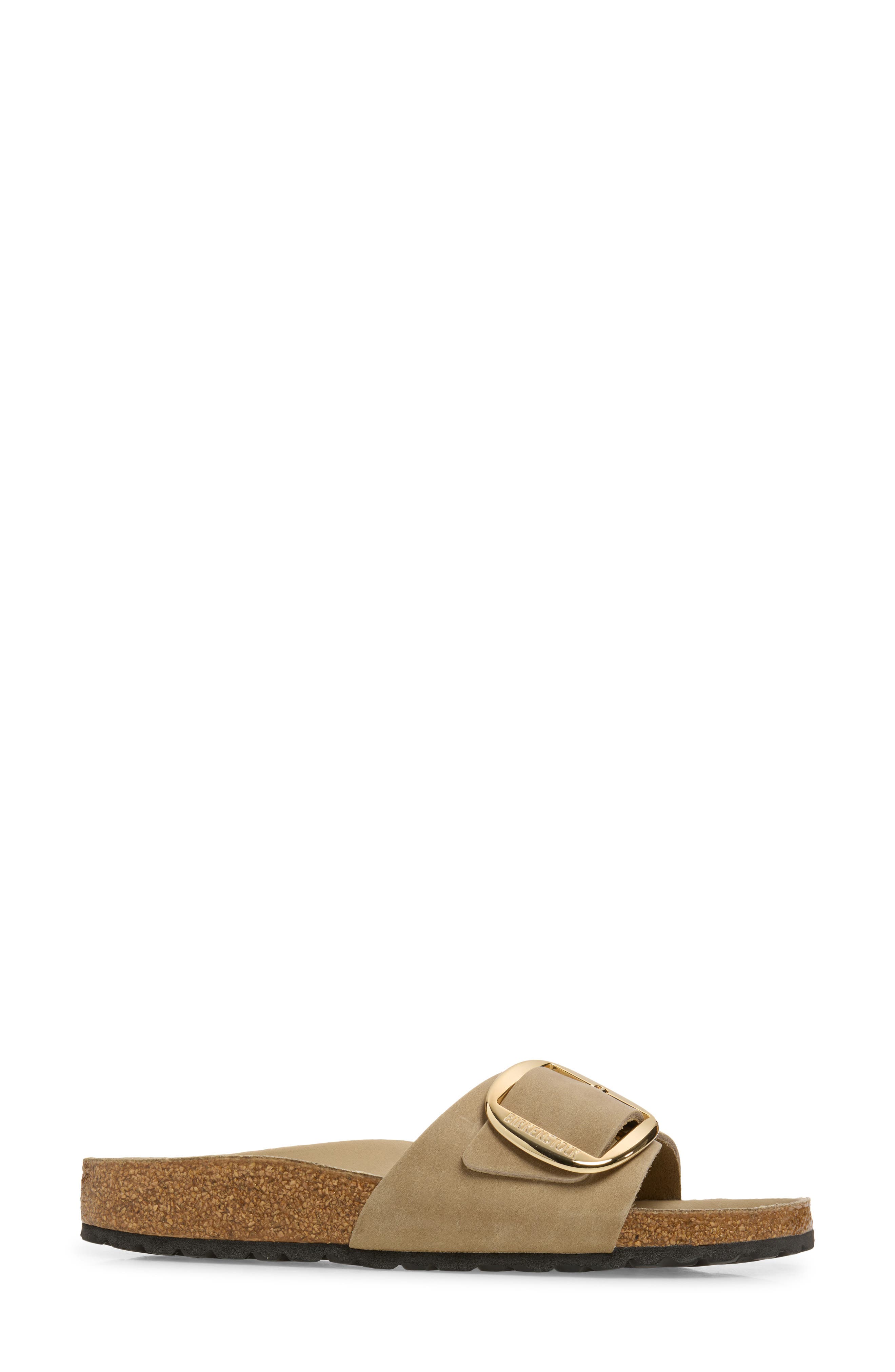 Madrid Big Buckle Slide Sandal, Alternate, color, TOBACCO BROWN OILED LEATHER