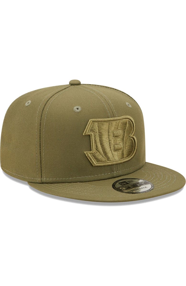 New Era Men's New Era Olive Cincinnati Bengals Color Pack 9FIFTY Snapback Hat, Alternate, color, 