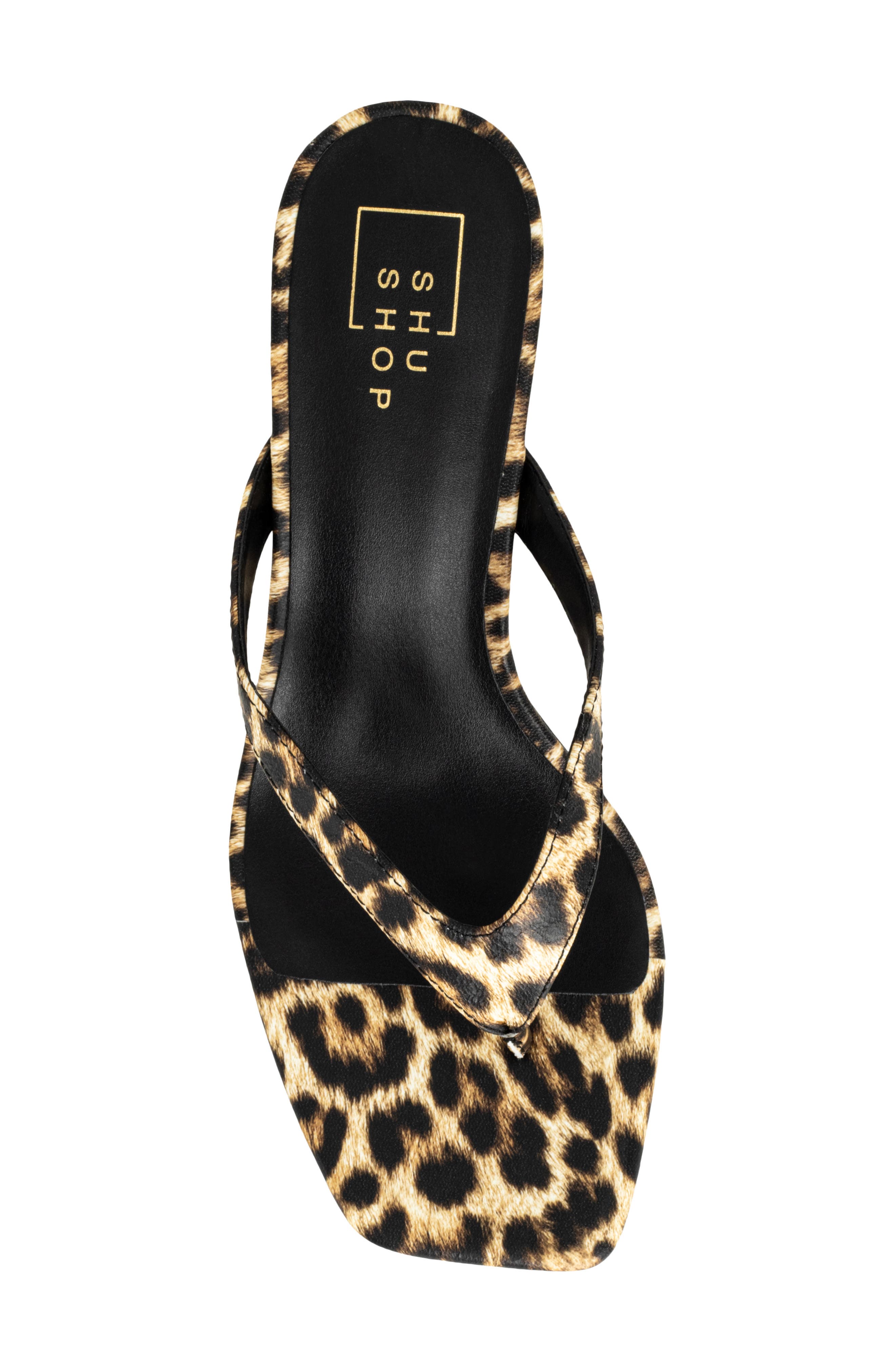 Franny Kitten Heel Flip Flop, Alternate, color, LEOPARD PRINT