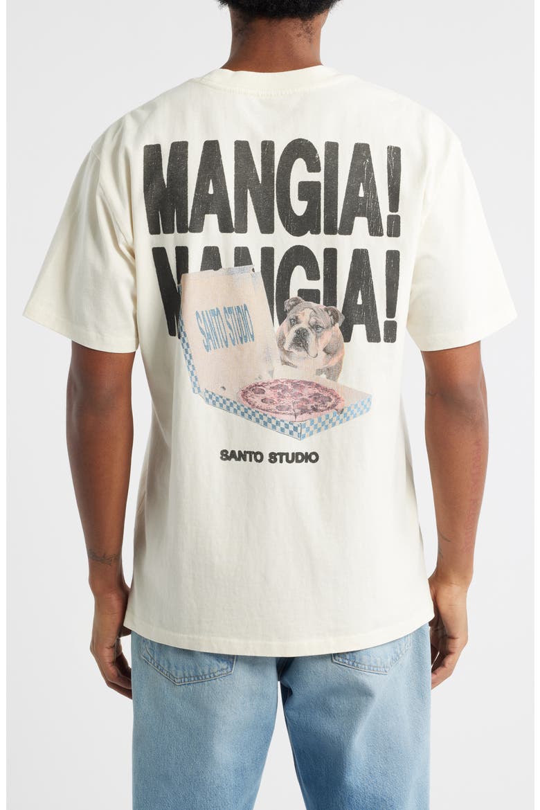 Mangia Mangia Drappo Graphic T-Shirt, Alternate, color, CREAM