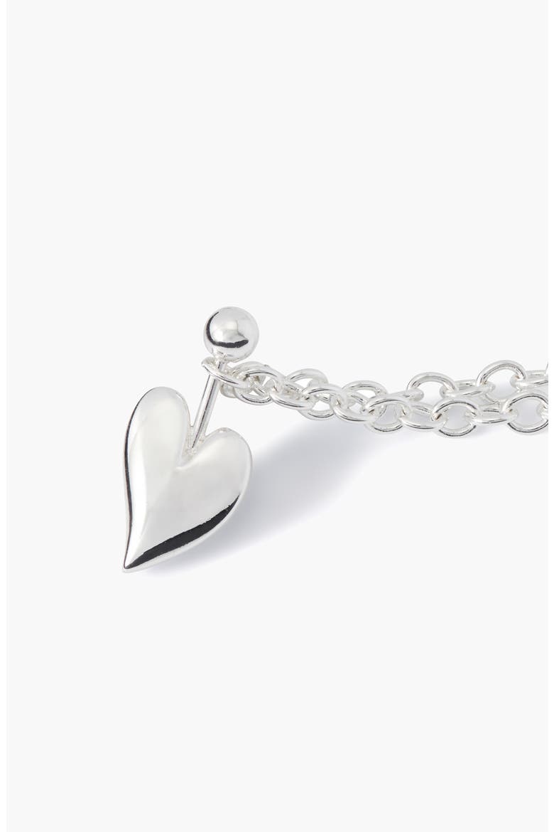 Loff Mini Heart Pin Choker In Silver, Alternate, color, Silver