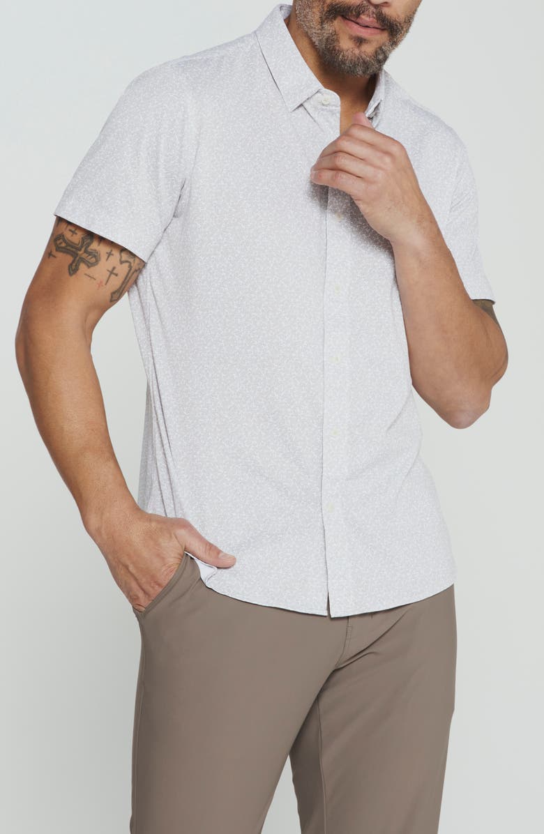 7 Diamonds Dorian Short Sleeve Performance Shirt, Main, color, 