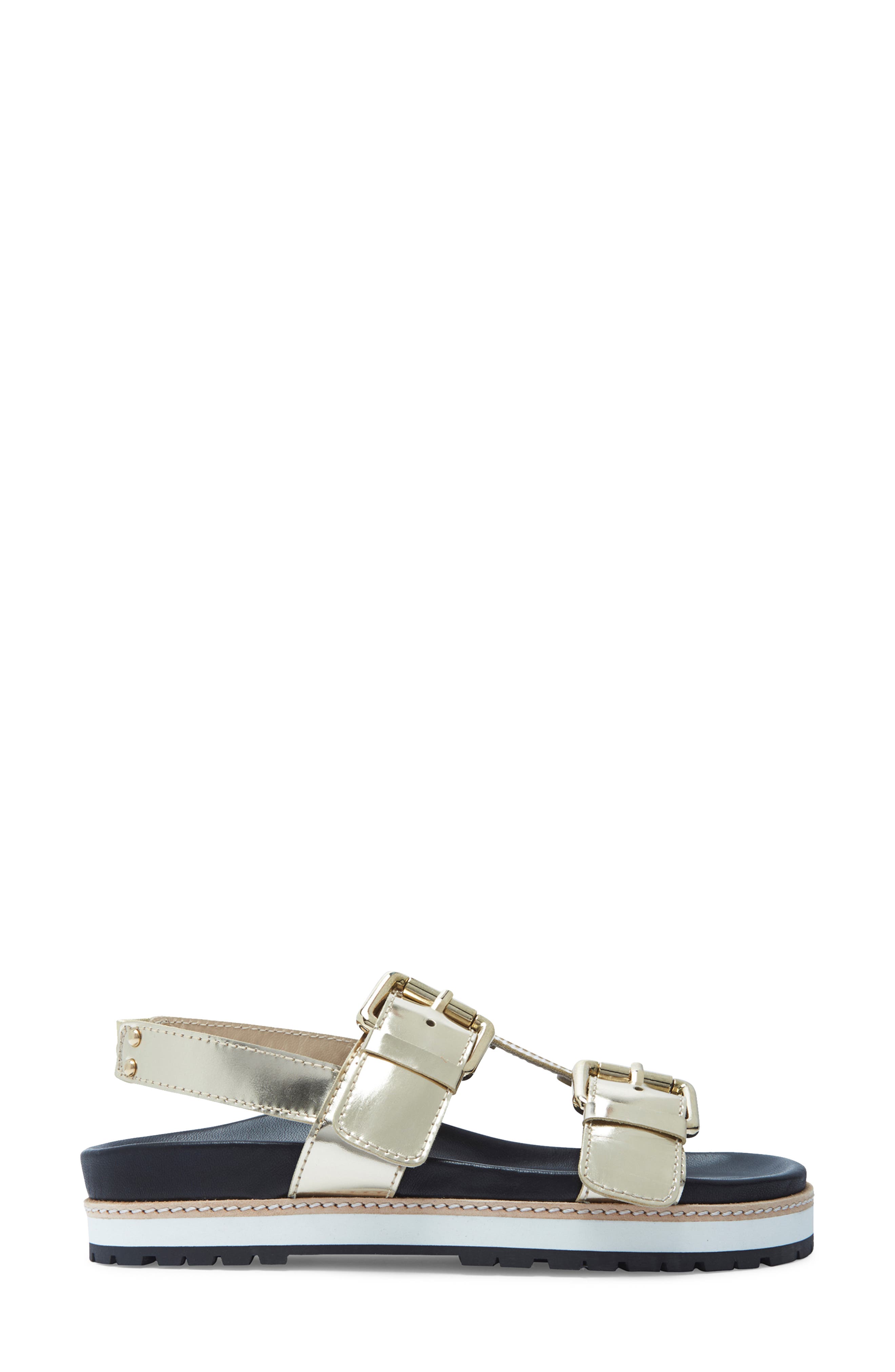 Axel Double Buckle Sandal, Main, color, GOLD