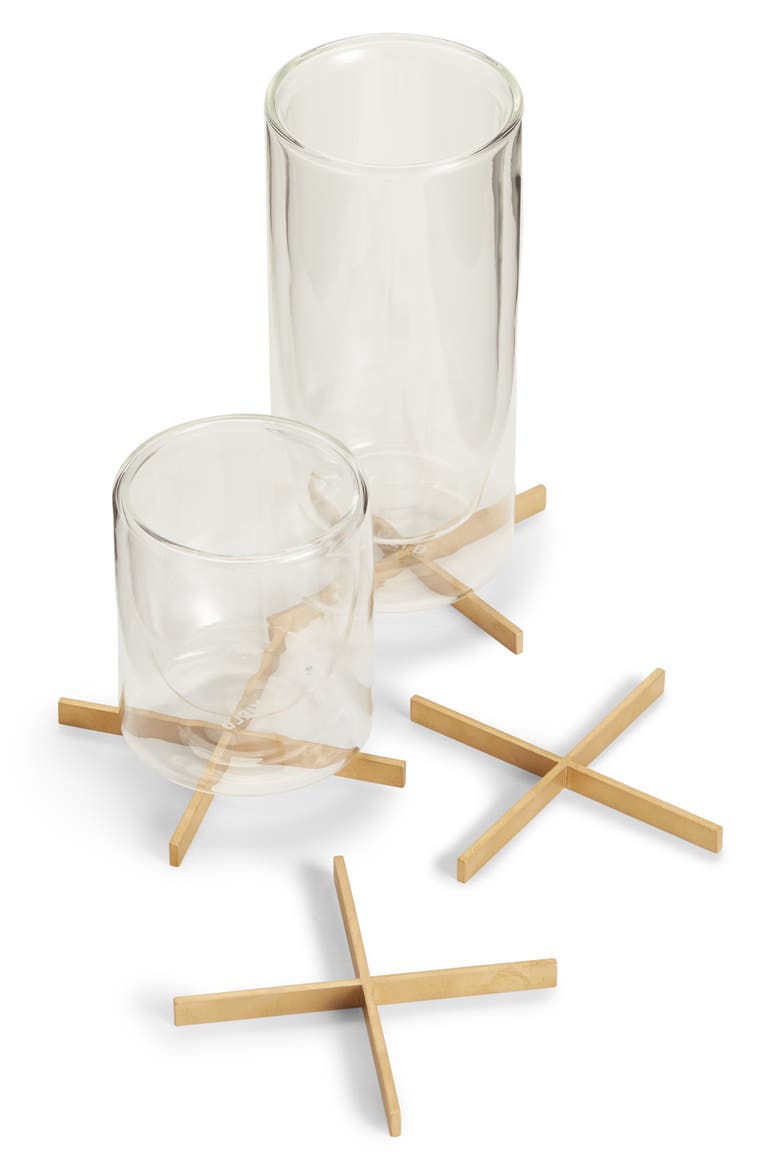 Set of 4 Lift Coasters, Alternate, color, GOLD