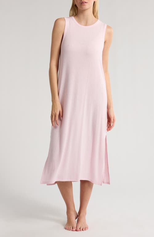 Nordstrom Moonlight Rib Tank Nightgown In Pink Cake