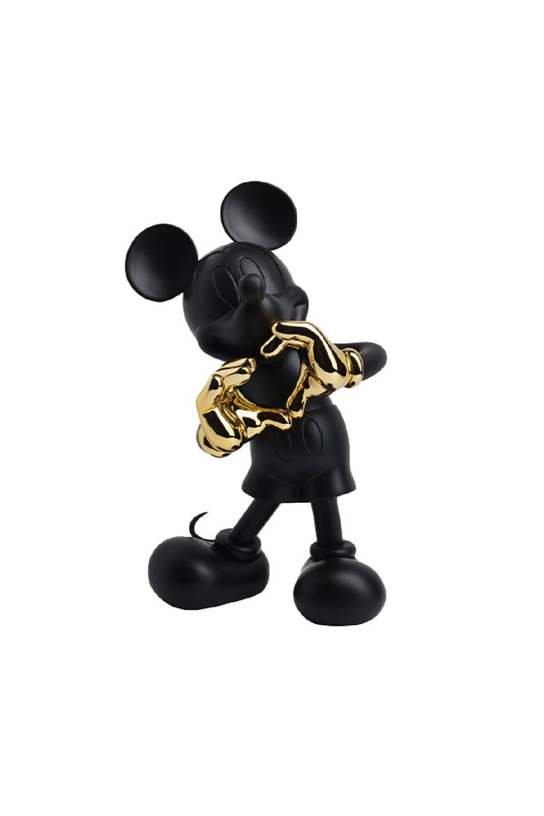 Mickey Mouse With Love Figurine, Main, color, Gold / Black