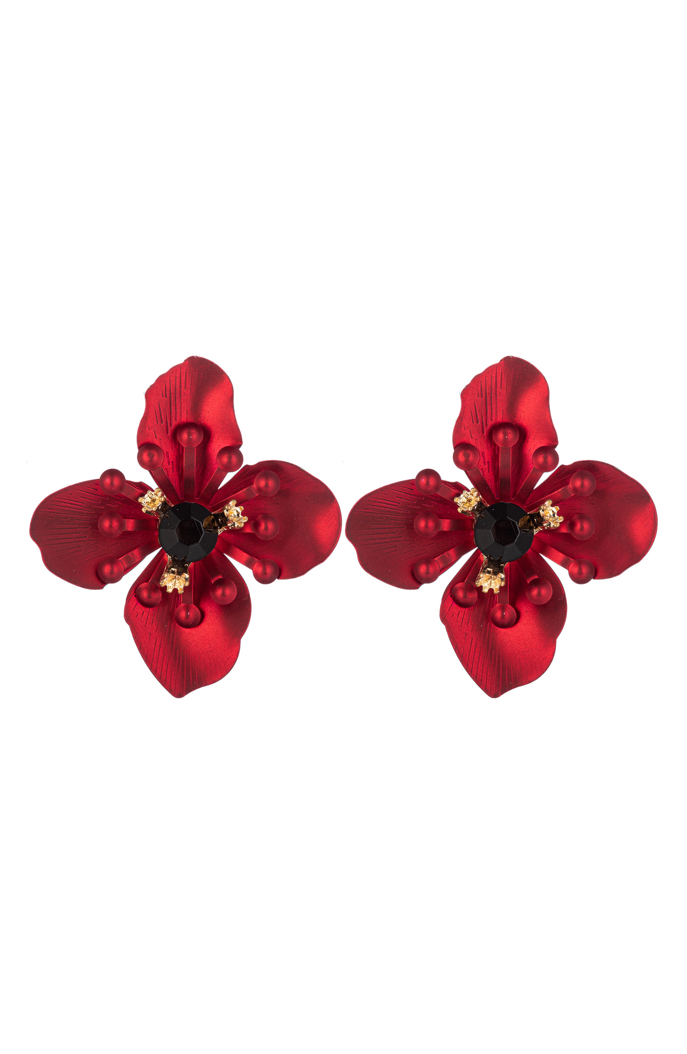EYE CANDY LOS ANGELES Jasmine Flower Statement Stud Earrings