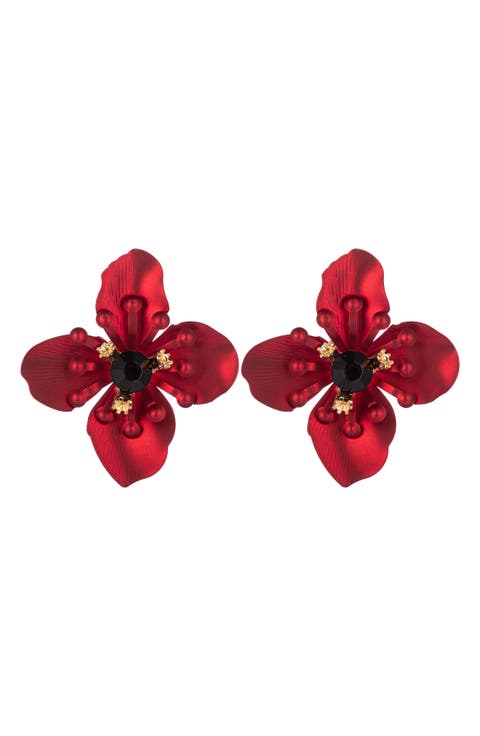 Jasmine Flower Statement Stud Earrings