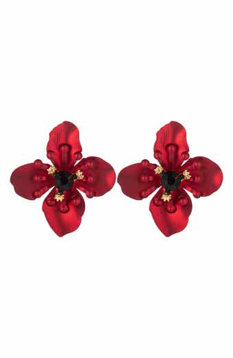 EYE CANDY LOS ANGELES Jasmine Flower Statement Stud Earrings