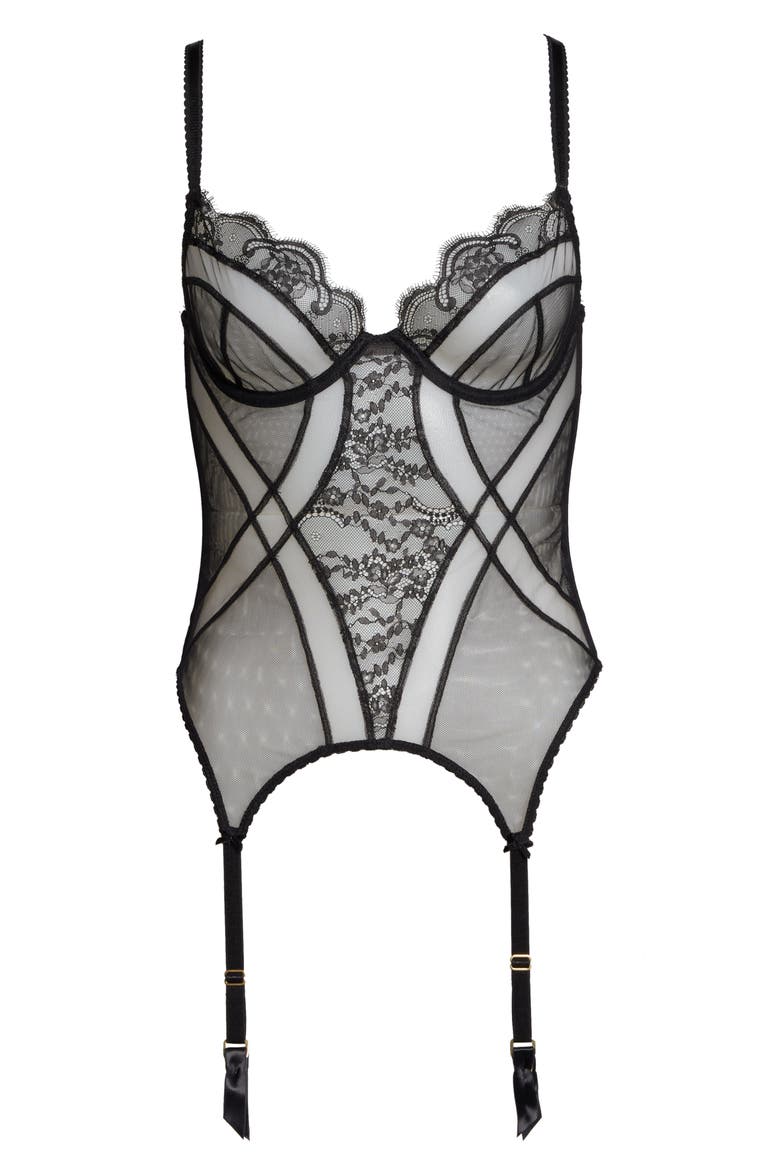 Muse Underwire Bustier, Alternate, color, BLACK