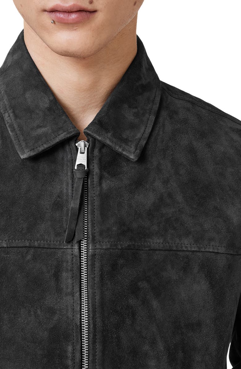 AllSaints Rashford Suede Harrington Jacket, Alternate, color, 