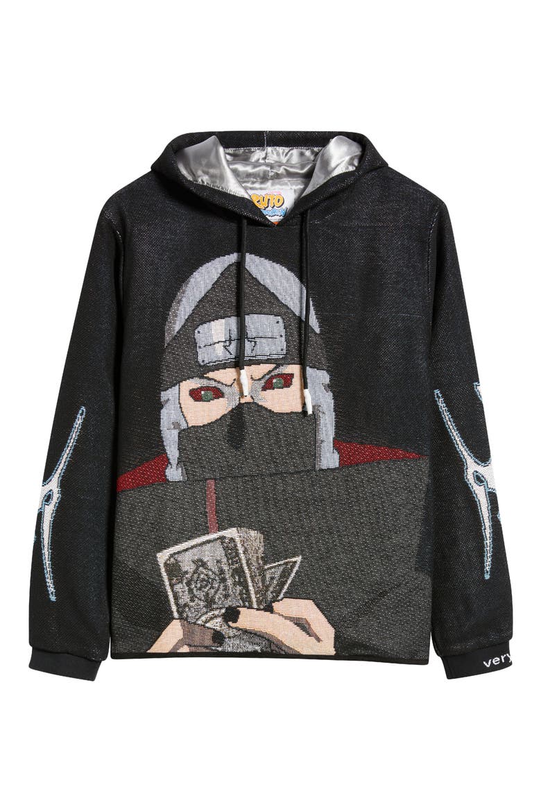 Kakuzu/Money Jacquard Hoodie, Alternate, color, BLACK