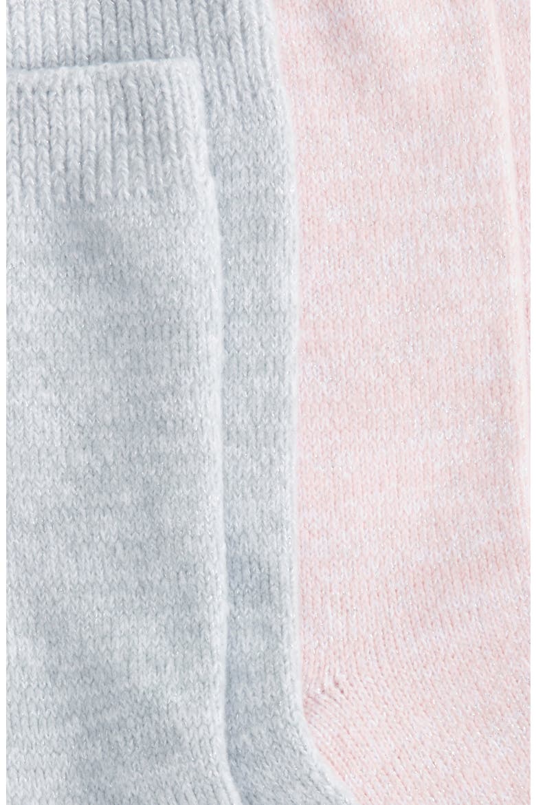 Sparkle Assorted 2-Pack Marled Crew Socks, Alternate, color, PINK PACK