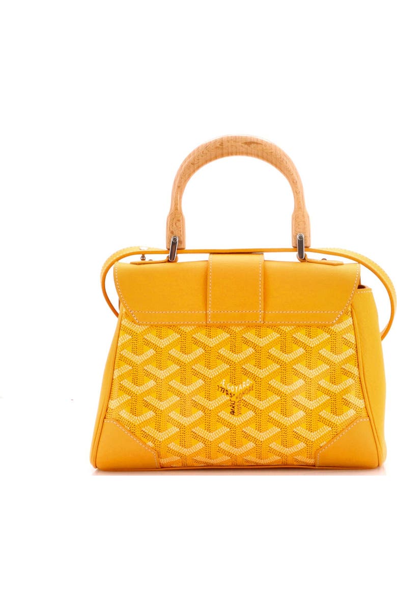 Pre-Owned Goyard Saigon Top Handle Bag Coated Canvas with Leather Mini, Alternate, color, Yellow