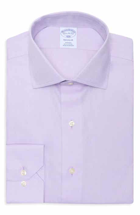 Brooks Brothers Regular Fit Herringbone Non-Iron Cotton Dress Shirt