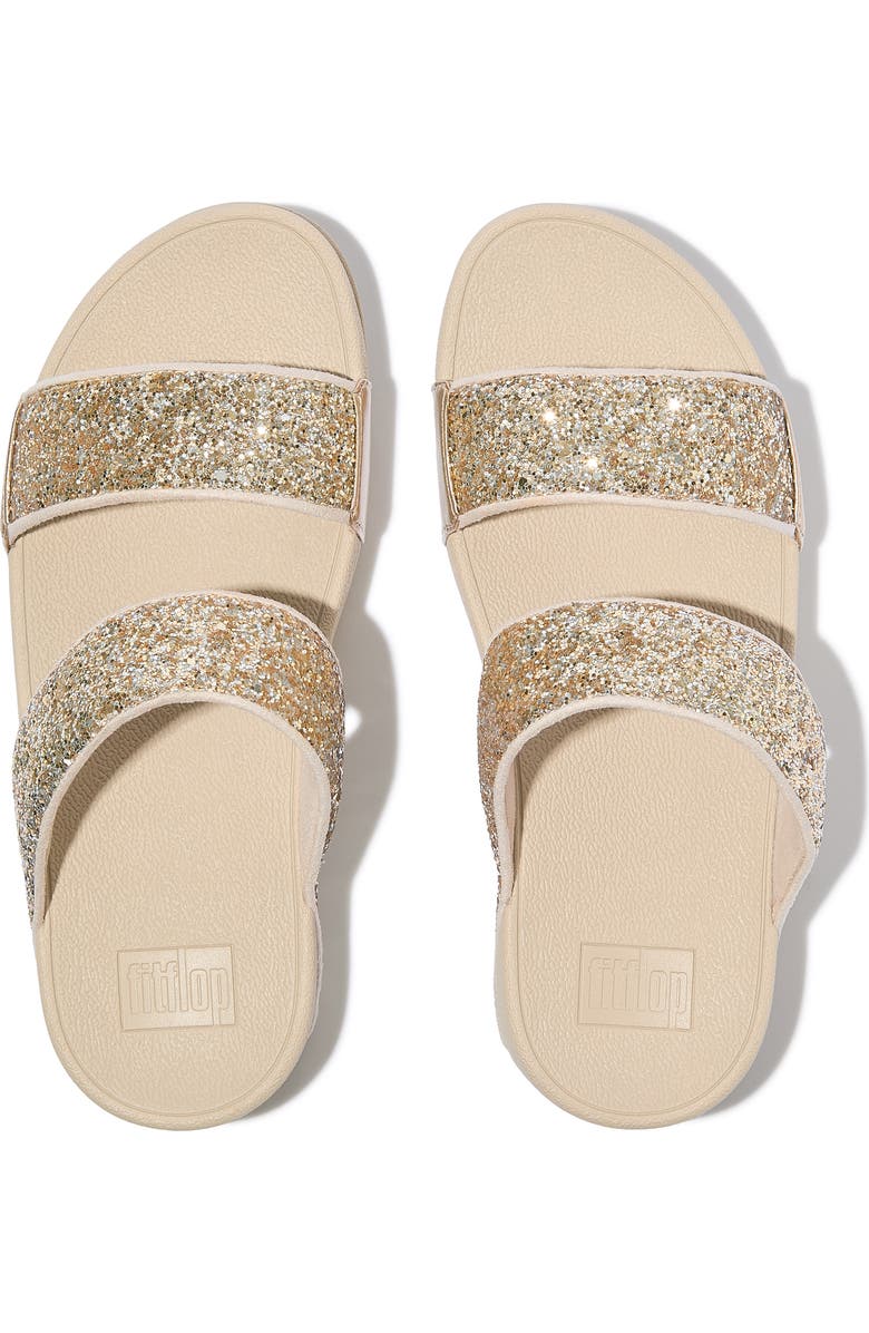 FitFlop Lulu Multi Glitter SL Sandal, Alternate, color, Platino/Silver