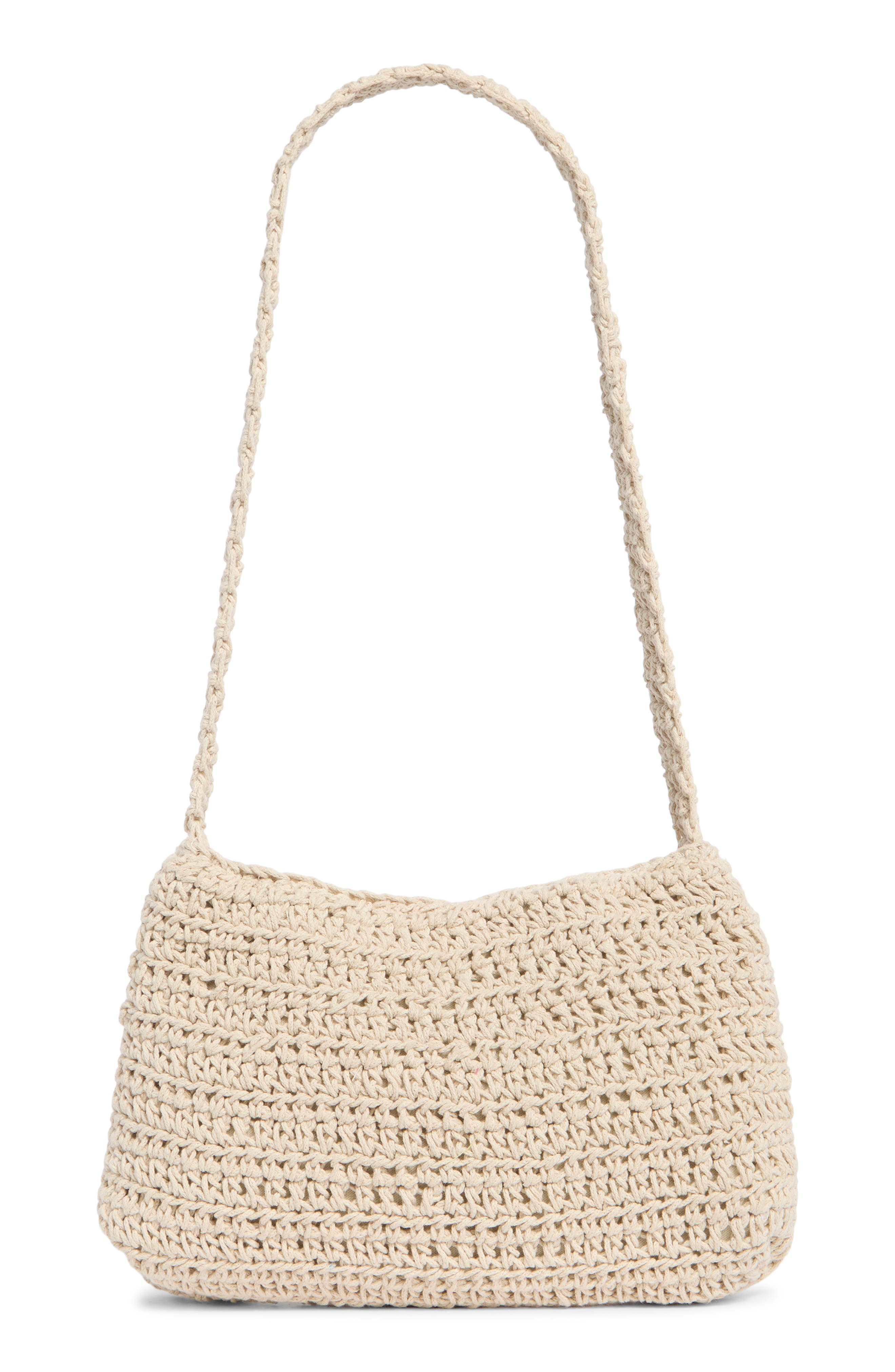 Juniper Beaded Knit Shoulder Bag, Alternate, color, NATRUAL