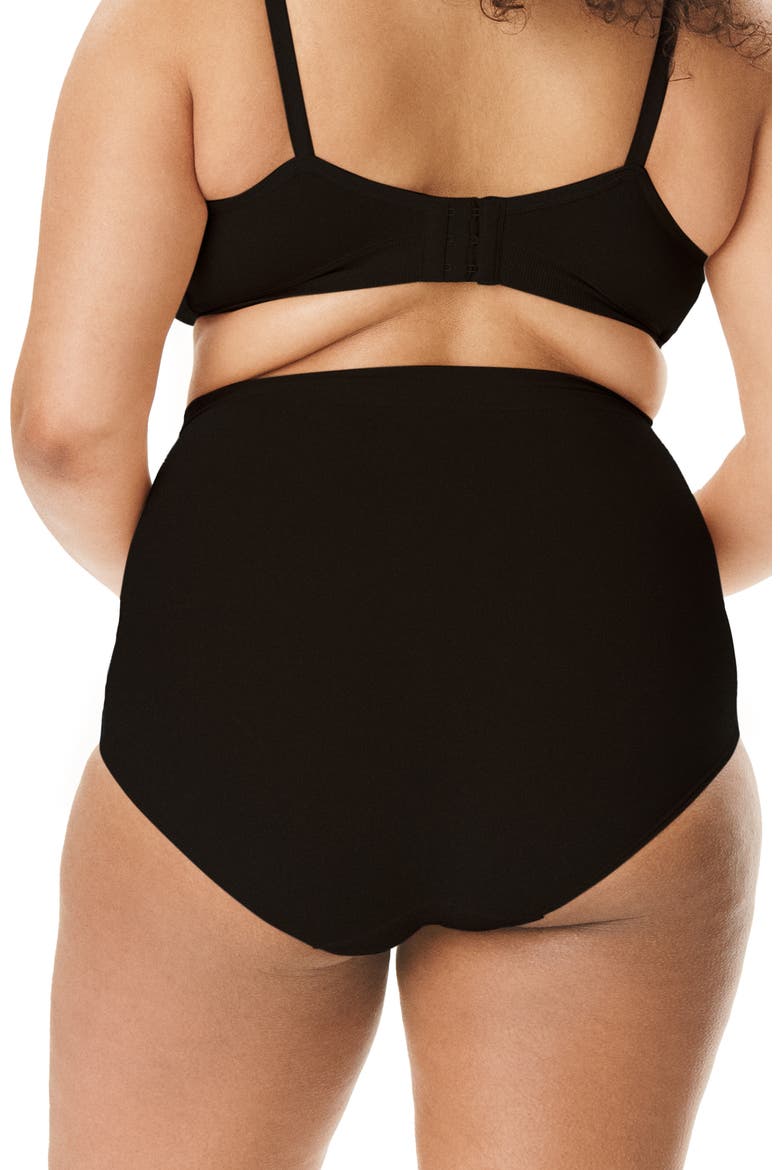 Motherhood Women's Maternity Seamless Over-the-Bump Panty, 2-Pack, Alternate, color, Black and Oat