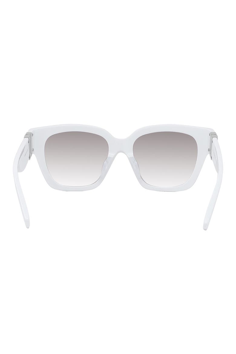 4G 53mm Square Sunglasses, Alternate, color, WHITE / GRADIENT BROWN