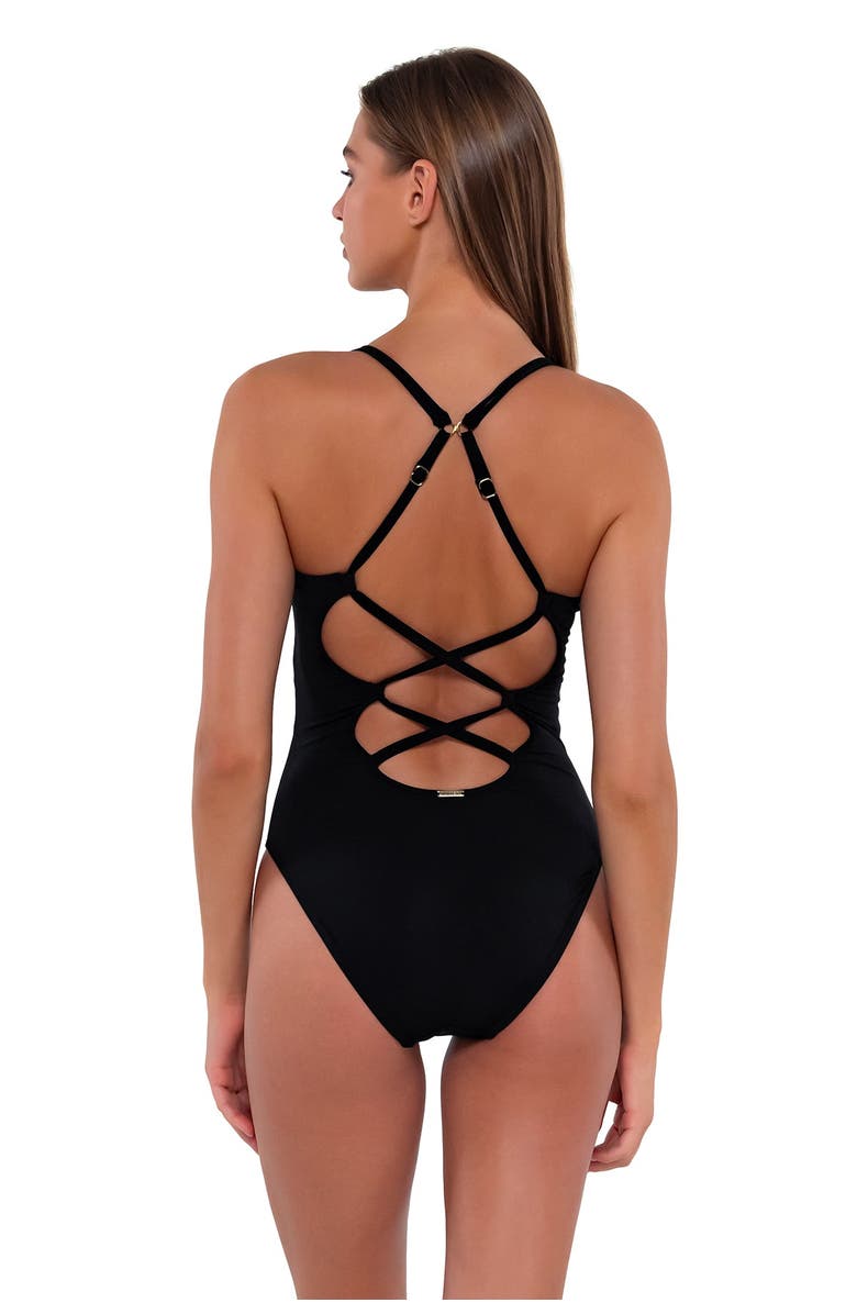 Sunsets Veronica One Piece Swimsuit, Alternate, color, Black