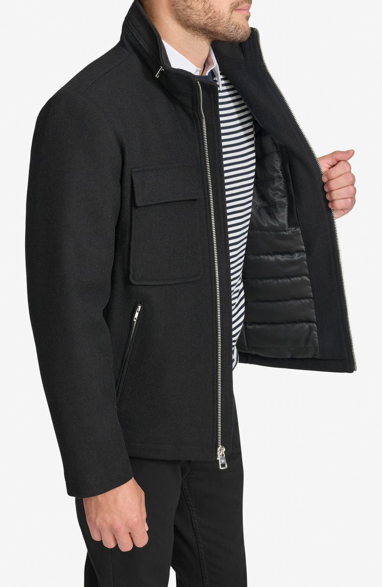 Four Pocket Wool Blend Jacket