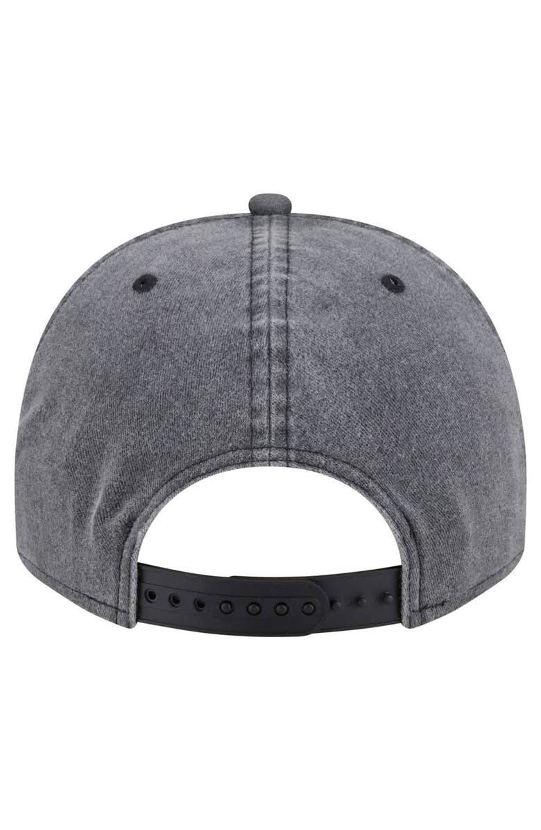 New Era Men's New Era Charcoal New York Knicks Throwback Washed Pre-Curved 9FIFTY Snapback Hat, Alternate, color, Charcoal