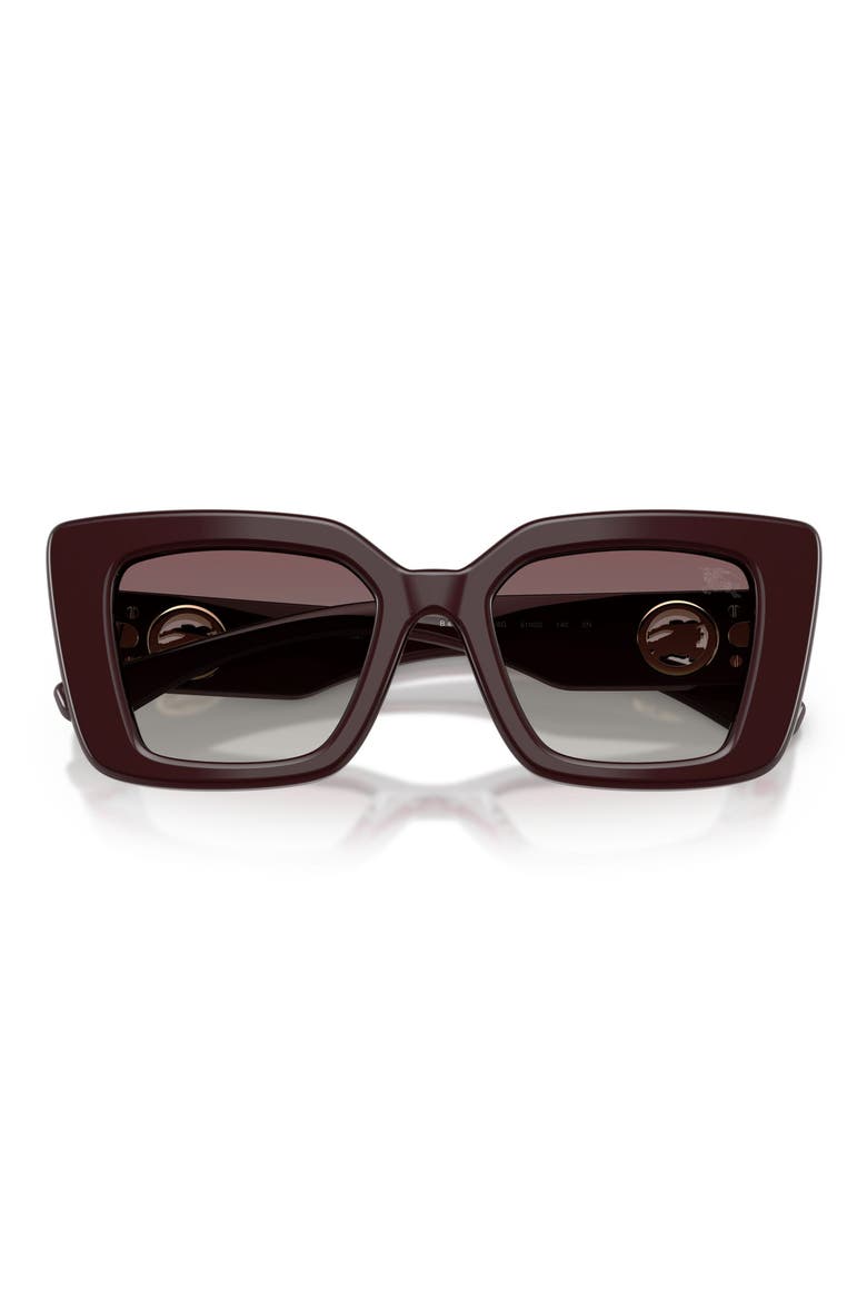 51mm Cat Eye Sunglasses, Alternate, color, BORDEAUX / GREY GRADIENT