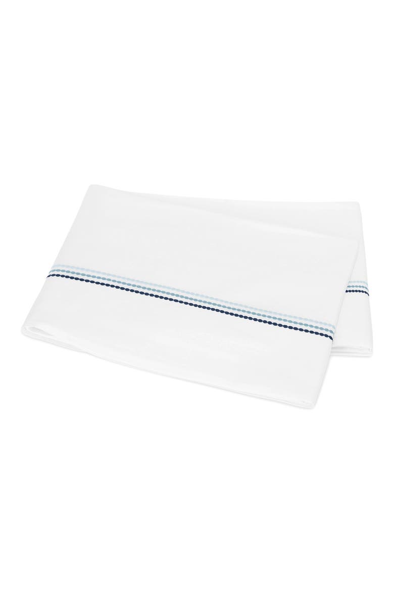 Amara Triple Pearl Flat Sheet, Main, color, SAILOR BLUE