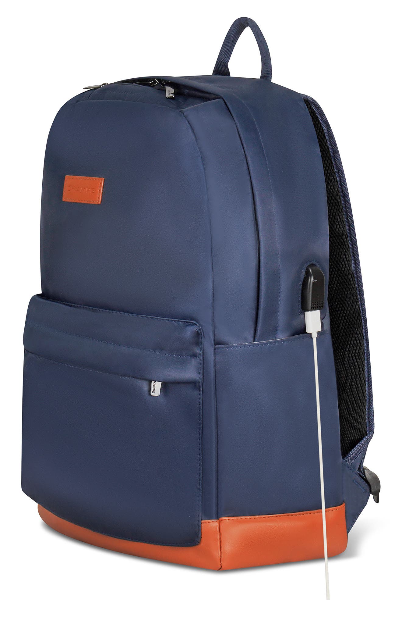 CHAMPS Water Resistant Nylon Backpack, Alternate, color, Navy