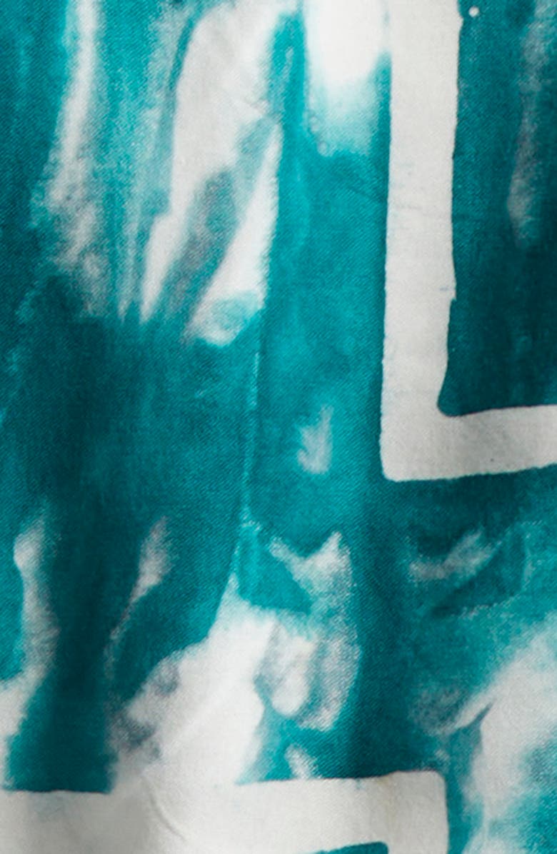 BUSAYO Wande Long Sleeve A-Line Dress, Alternate, color, White/ Green