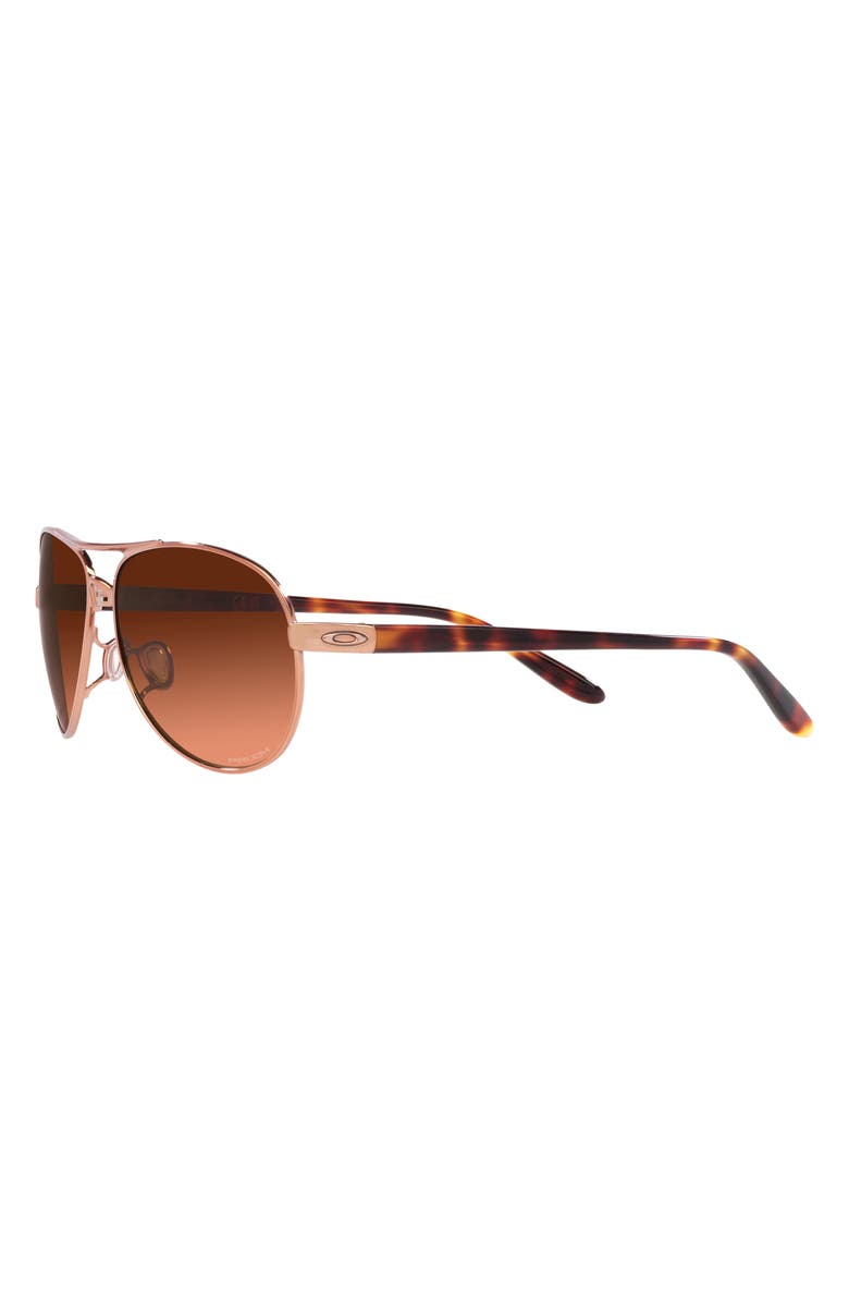 Oakley Feedback 59mm Prizm<sup
™</sup
 Gradient Pilot Sunglasses, Alternate, color, Rose Gold