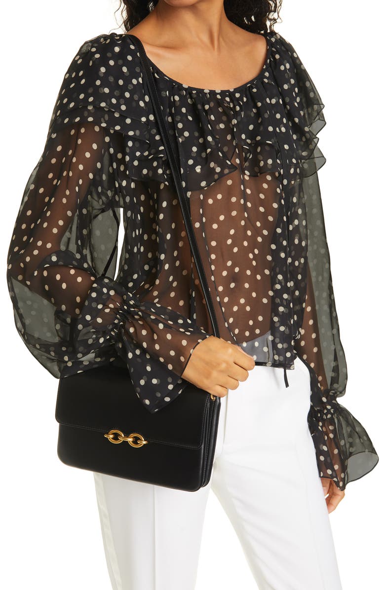 Saint Laurent Maillon Leather Shoulder Bag, Alternate, color,