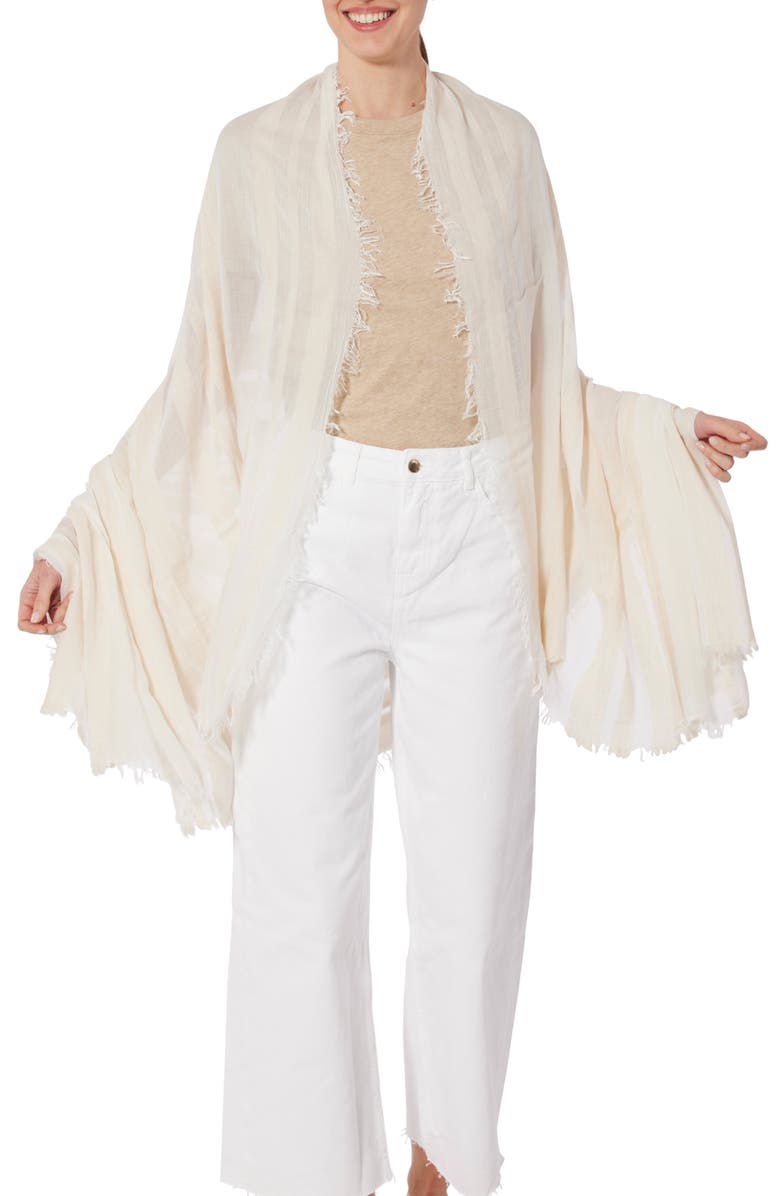 Vince Stripe Wool Blend Scarf, Main, color,