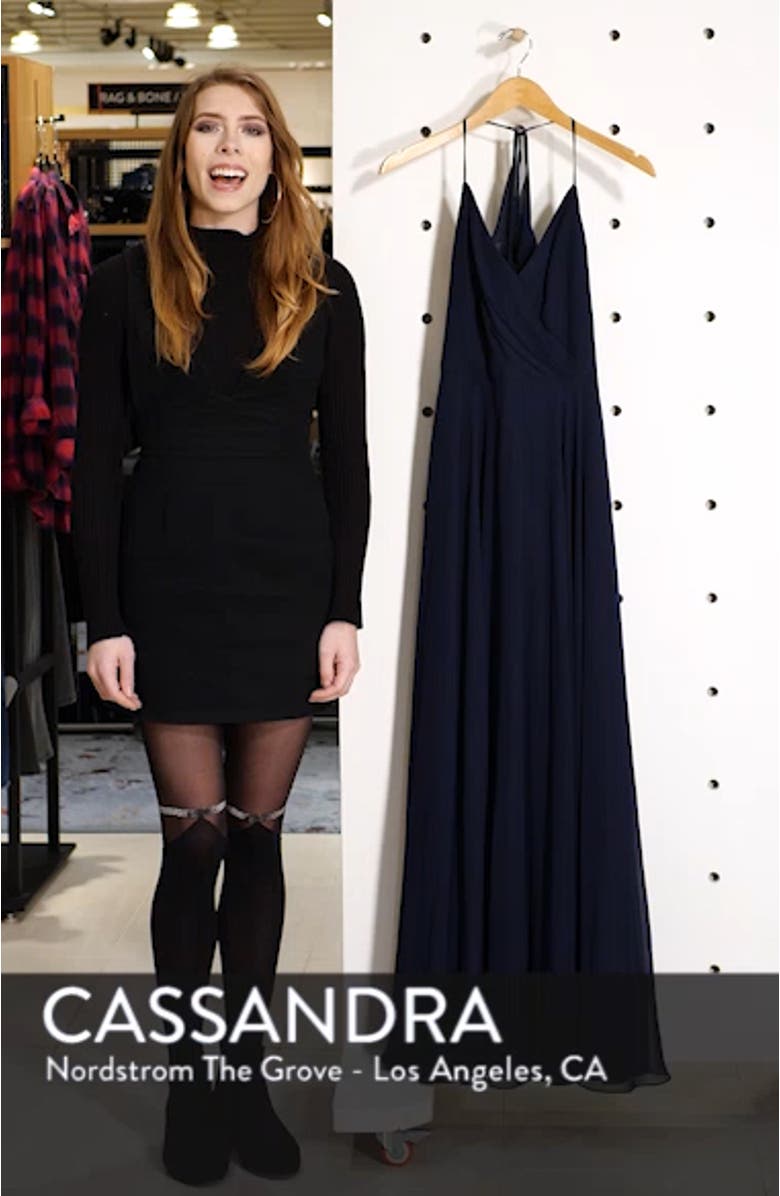 Ruffle Back Chiffon Gown, sales video thumbnail