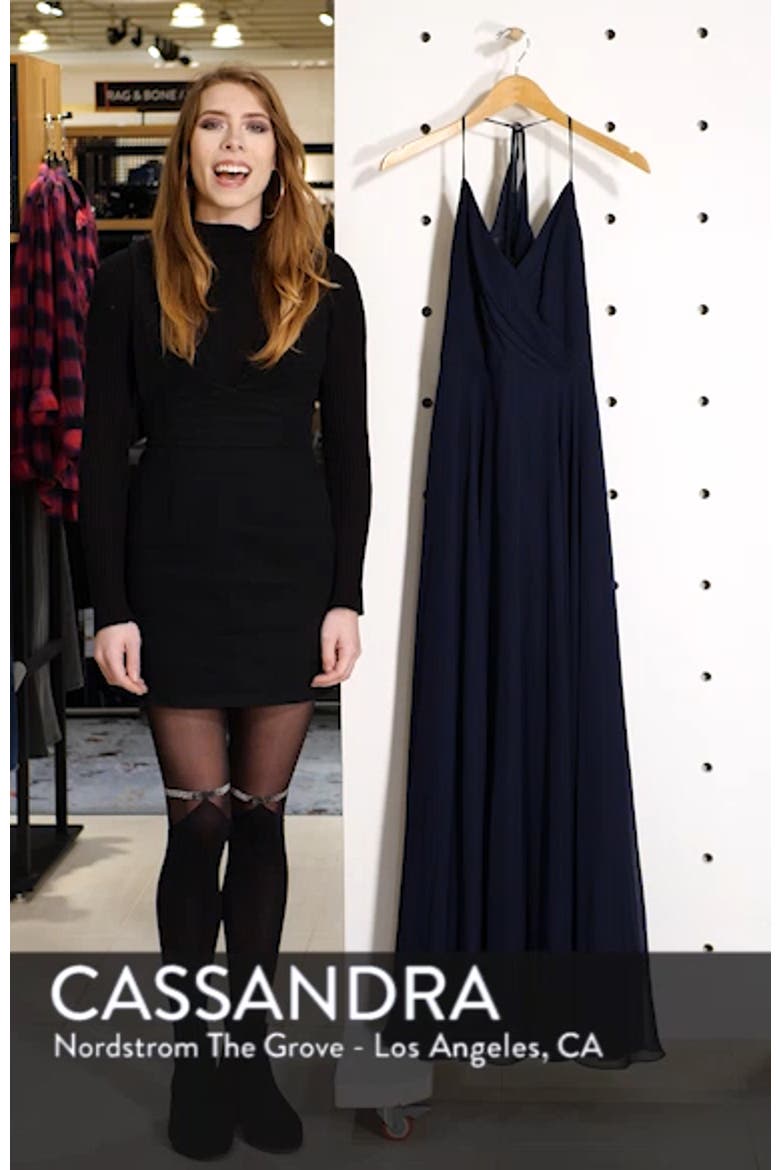Ruffle Back Chiffon Gown video