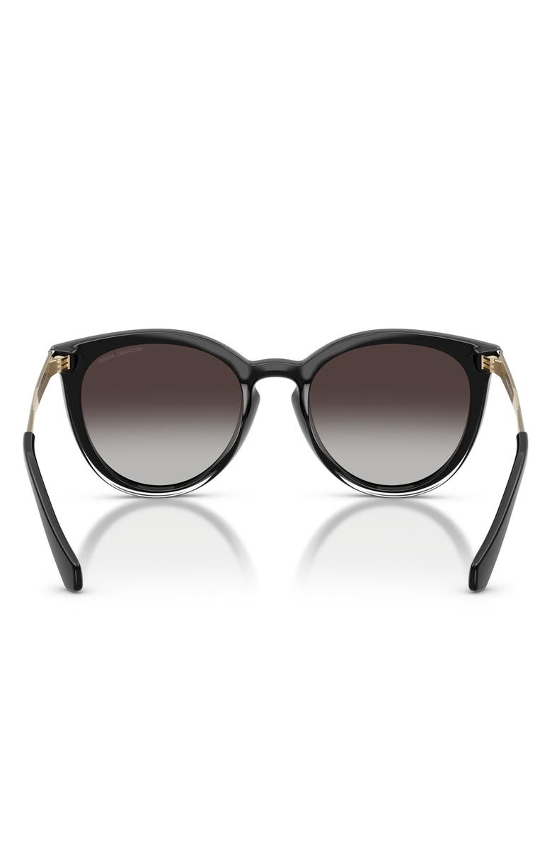 Michael Kors Tarifa 53mm Gradient Round Sunglasses, Alternate, color, Black / Grey Gradient Black