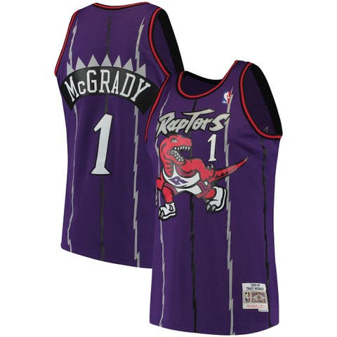 Men's Mitchell & Ness Tracy McGrady Purple Toronto Raptors Hardwood Classics Swingman Jersey