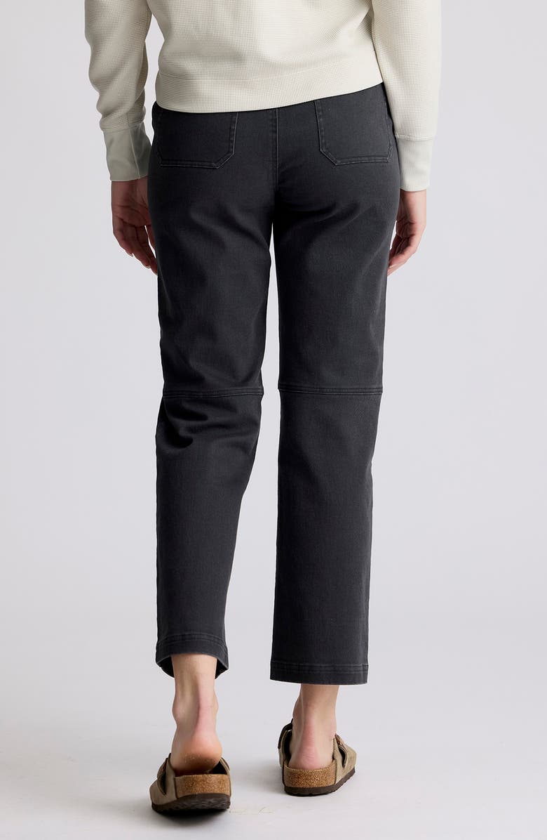 Free Fly Folly Straight Leg Ankle Stretch Cotton Twill Pants, Alternate, color, Black Sand