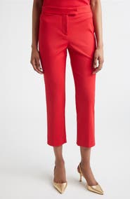 ST. JOHN Luxe Twill Crop Pants