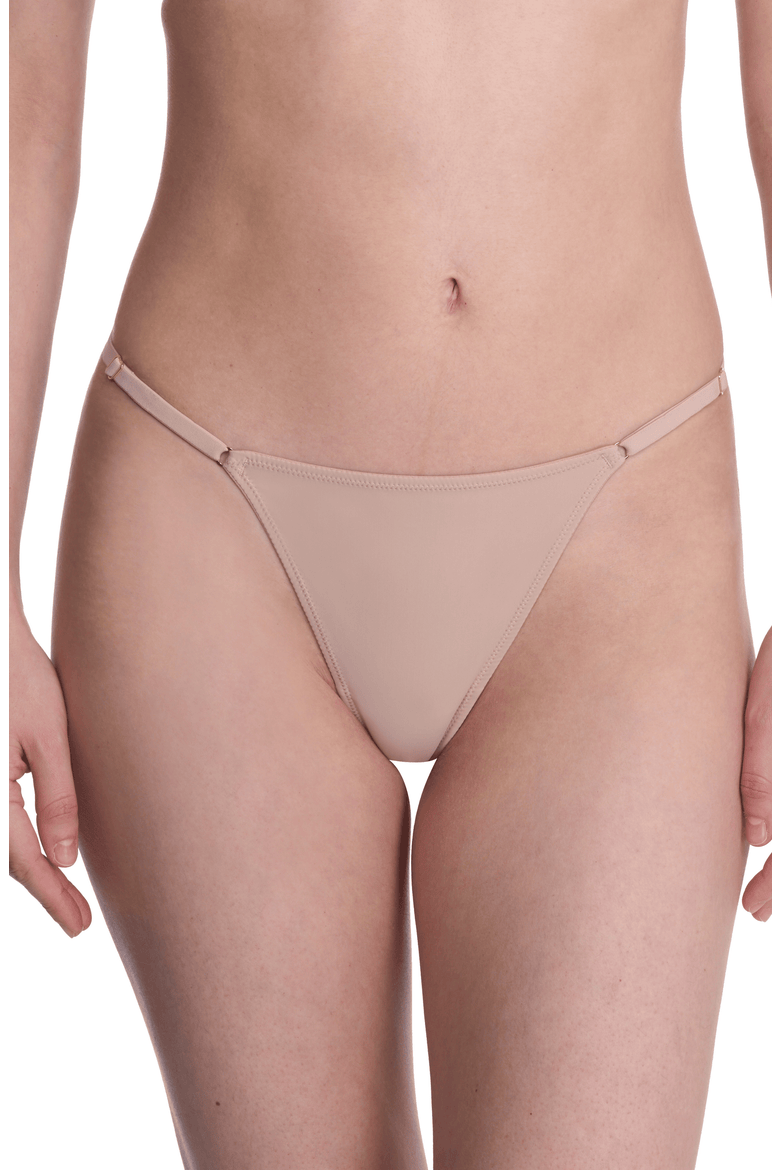 Verge Adjustable String Thong, Main, color, Cafe