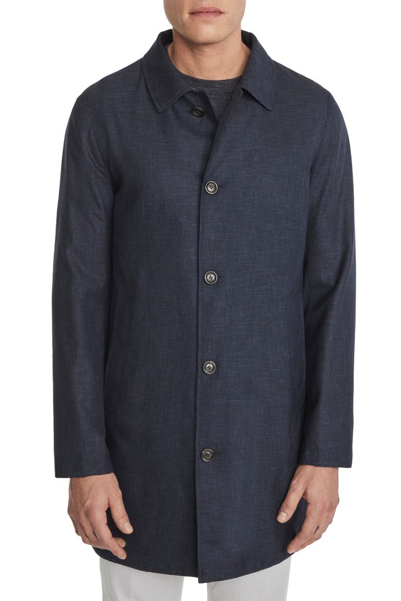Hans Wool Raincoat, Main, color, NAVY