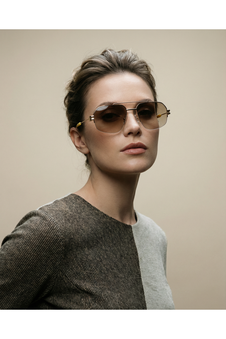 Charlie 56mm Aviator Sunglasses, Alternate, color, Amber