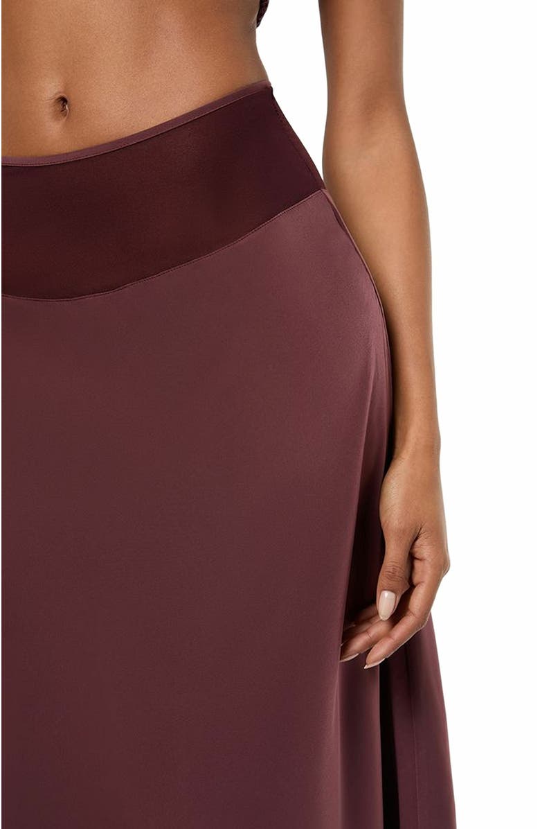 WeWoreWhat Midi Chiffon Cutout Skirt, Alternate, color, Merlot